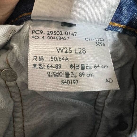 Levi's 501® Ripped Button Fly Straight Leg Jeans 25x28 - Picture 6 of 7